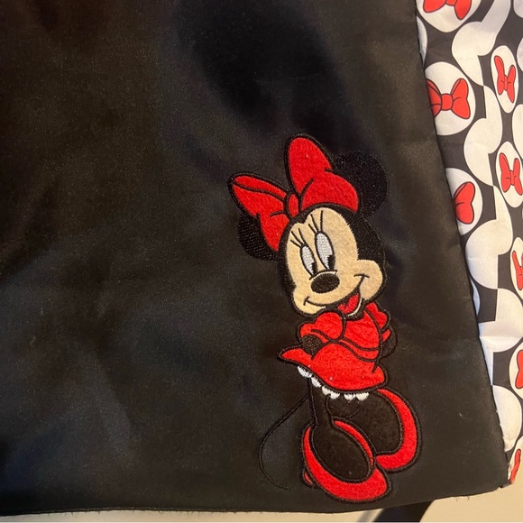 Disney Baby Minnie Mouse Diaper Bag with Changing Pad Black Red White - Picture 5 of 16